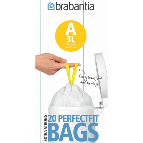 Мешки для мусора Brabantia PerfectFit A (3 л), 20 шт., в рулоне